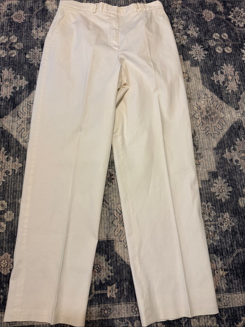 Zanella Cream Straight-Leg Tailored Trousers